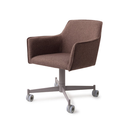 Hofu Dining Chair Potters Clay Caster Grey