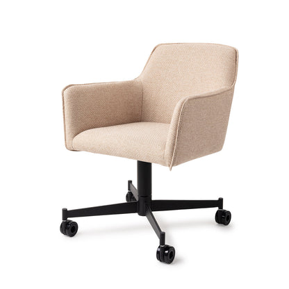 Hofu Dining Chair Wild Walnut Caster Black