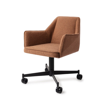 Tome Dining Chair Cinnamon Bun Caster Black