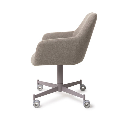 Hiroo Dining Chair Foggy Fusion Caster Grey