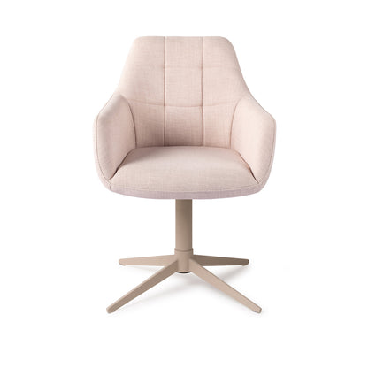 Noto Dining Chair Petal Pink Quad Beige