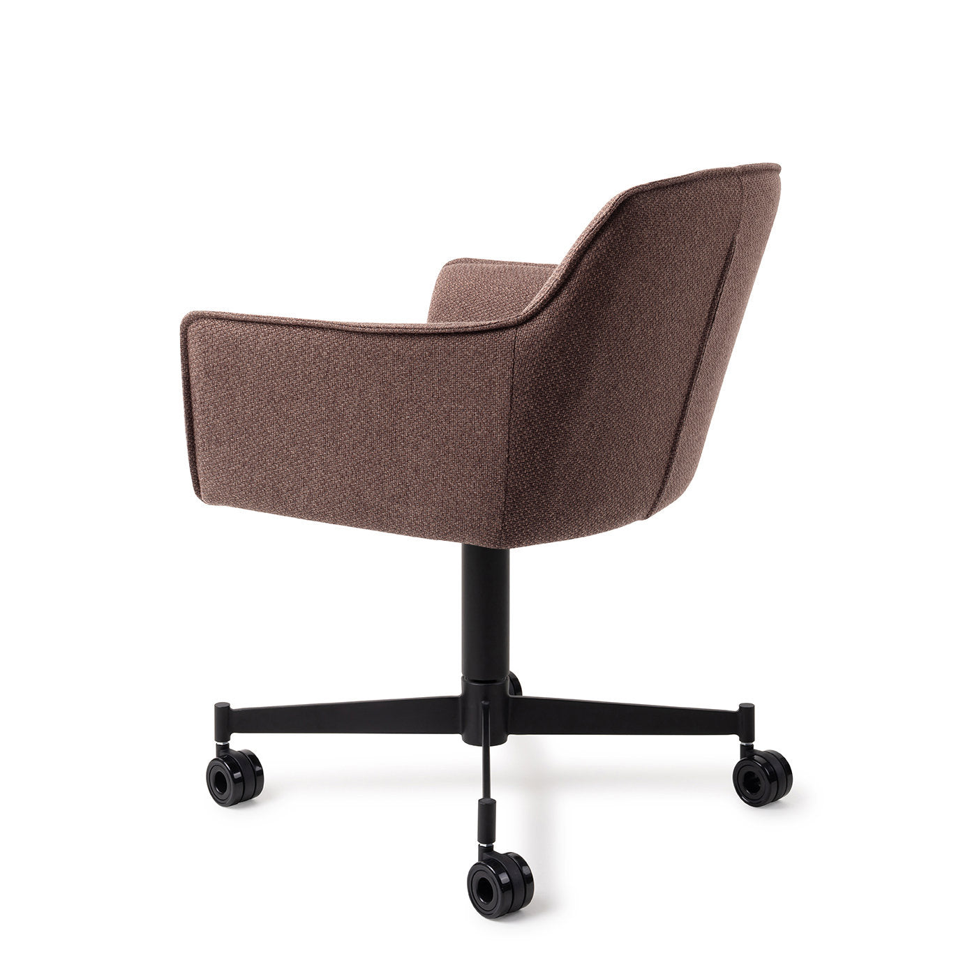 Hofu Dining Chair Potters Clay Caster Black