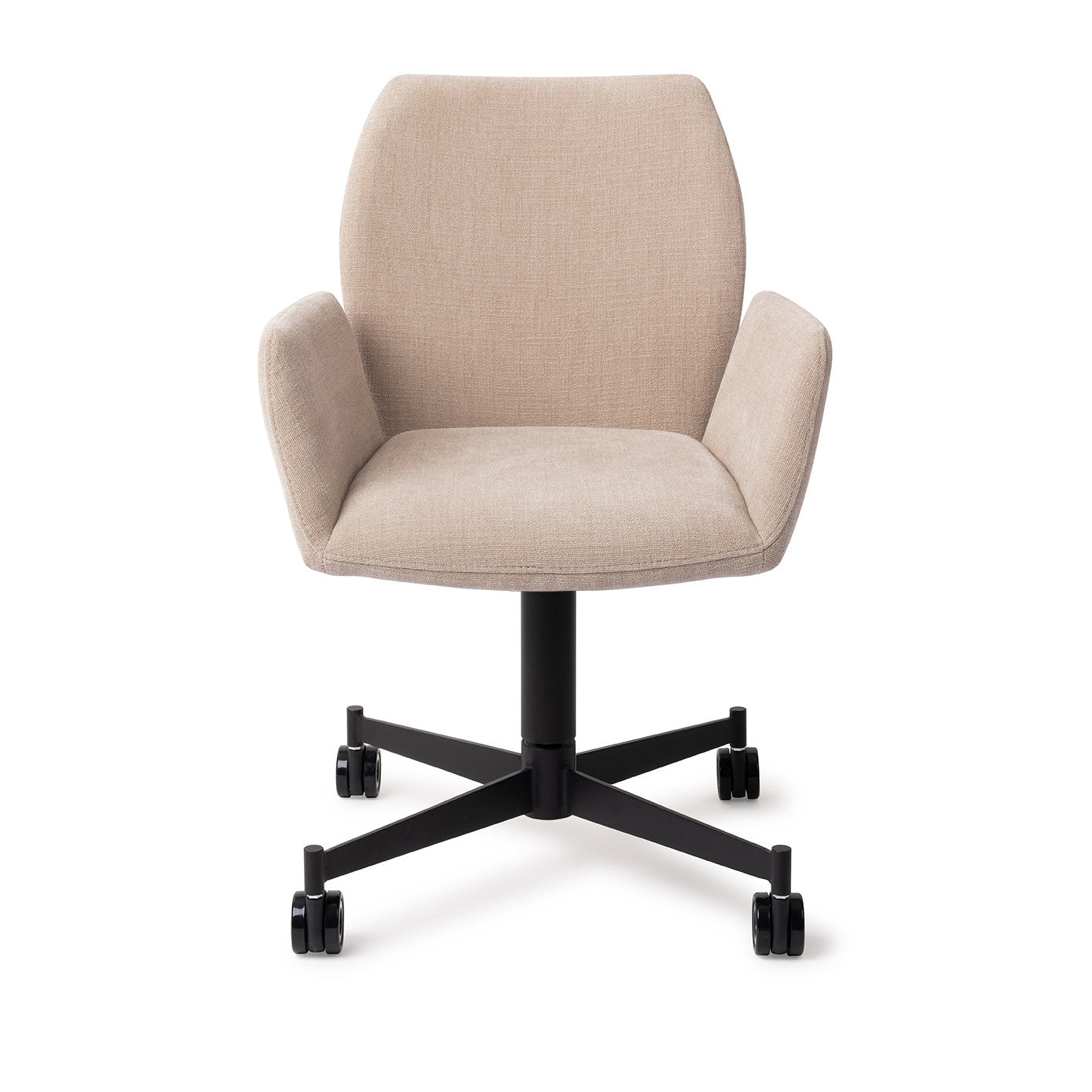 Misaki Dining Chair Sand Strand Caster Black