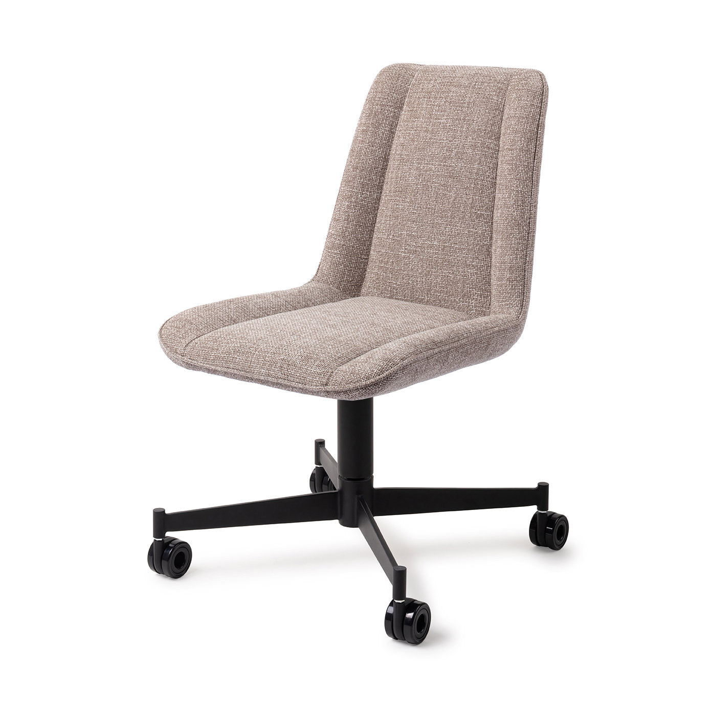 Umedo Dining Chair Grainy Greige Caster Black