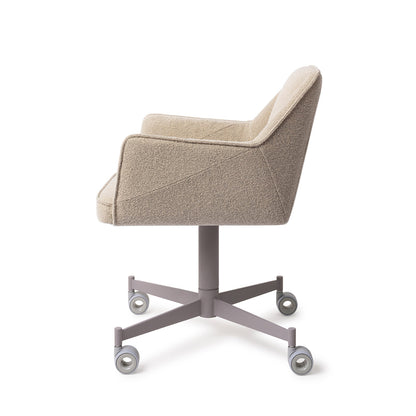 Tome Dining Chair Great Greige Caster Grey