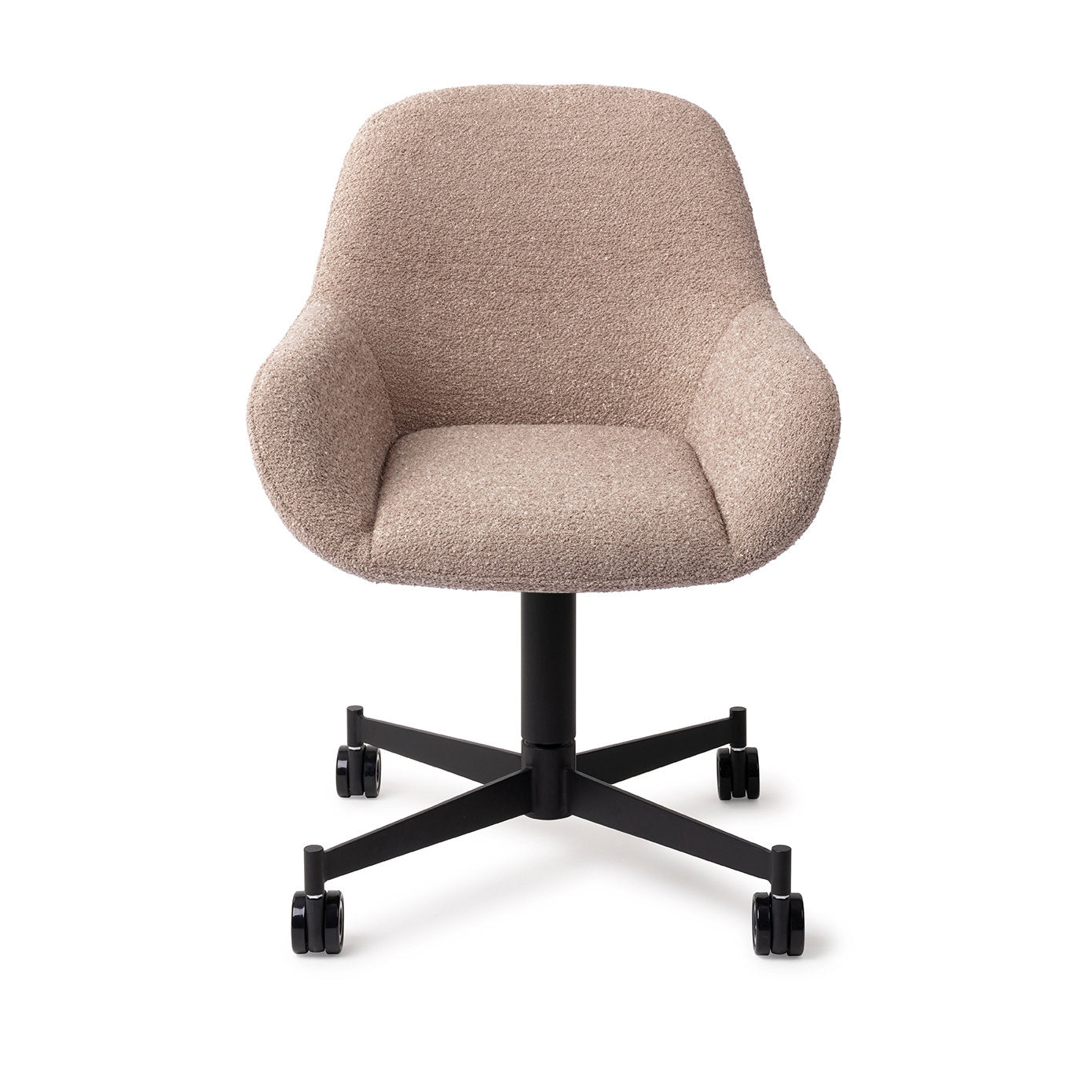 Kushi Dining Chair Stone Haze Caster Black