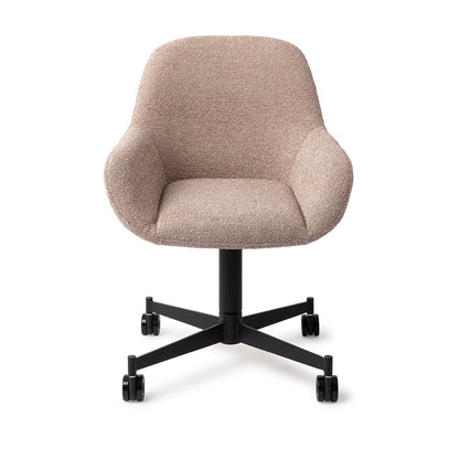 Kushi Dining Chair Stone Haze Caster Black