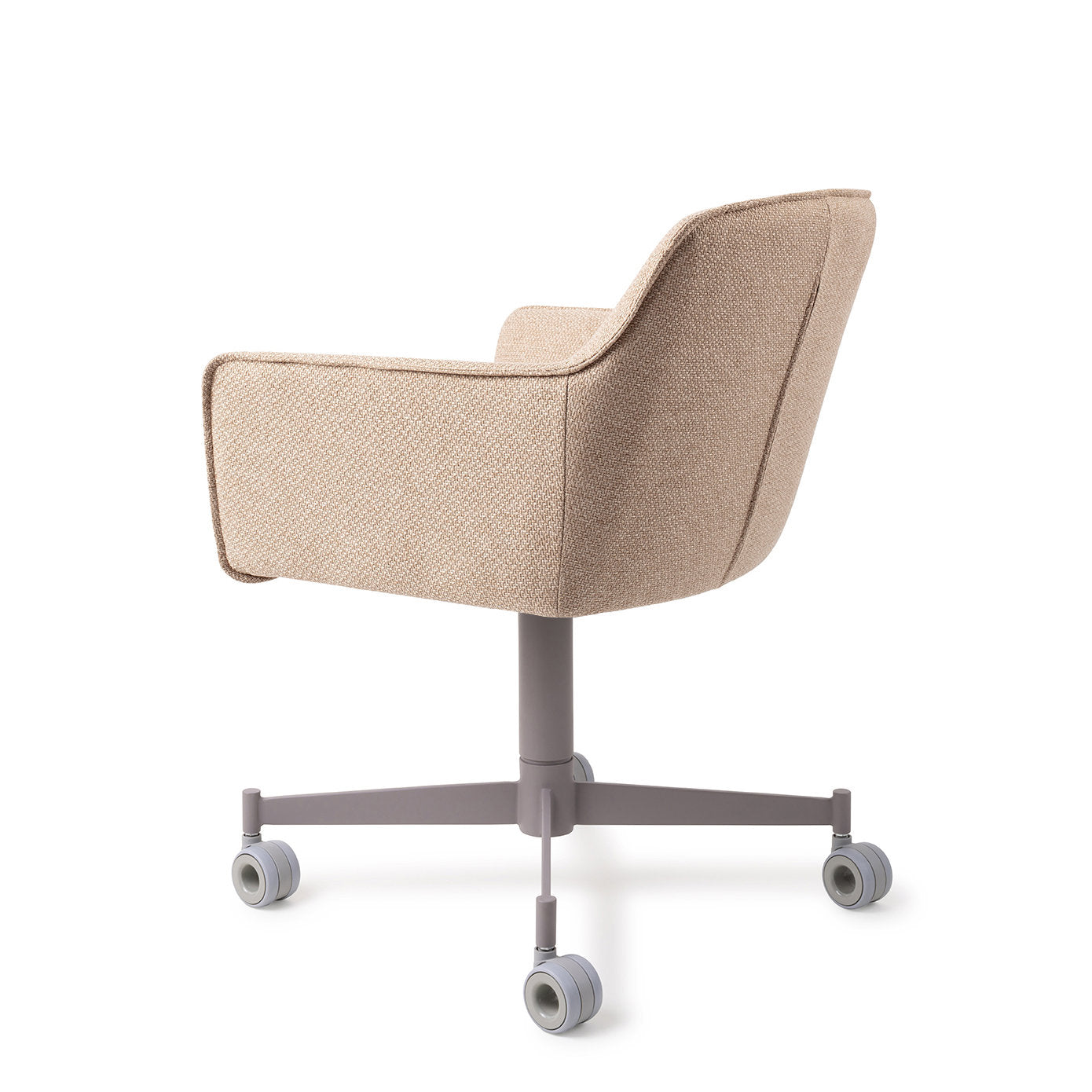 Hofu Dining Chair Wild Walnut Caster Grey