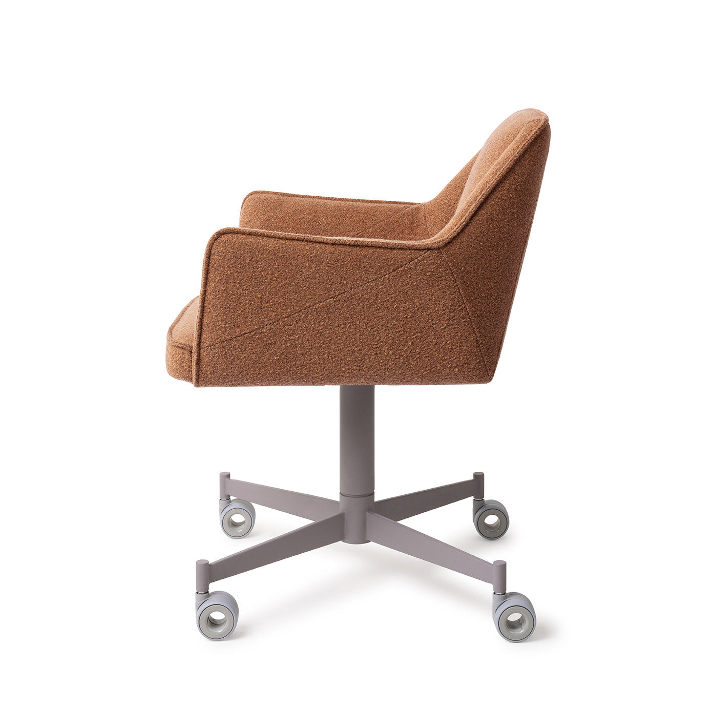 Tome Dining Chair Cinnamon Bun Caster Grey
