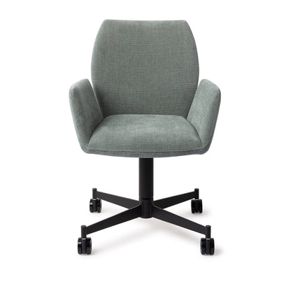 Misaki Dining Chair Breezy Blue Caster Black