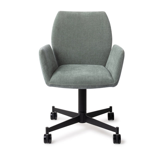 Misaki Dining Chair Breezy Blue Caster Black