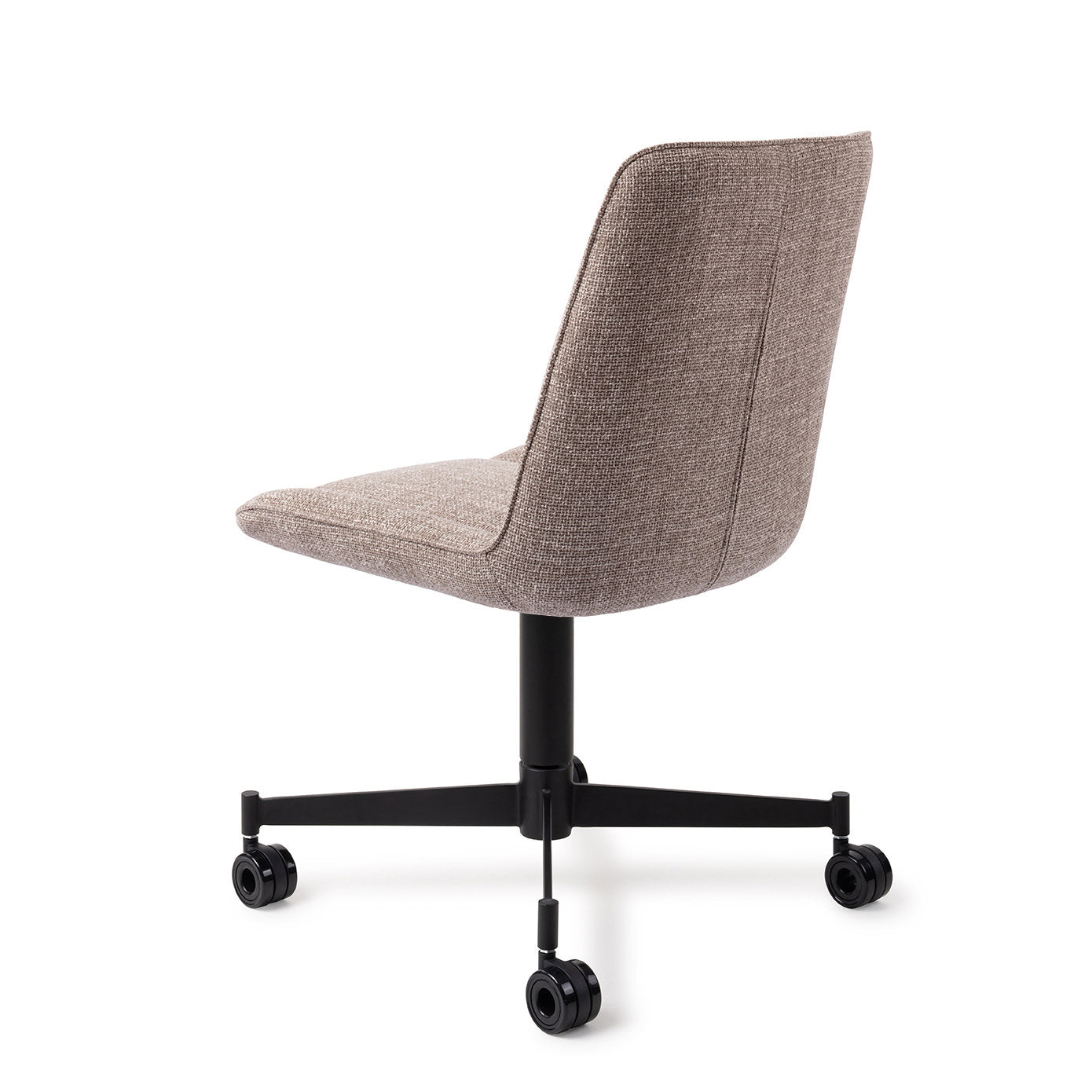 Umedo Dining Chair Grainy Greige Caster Black