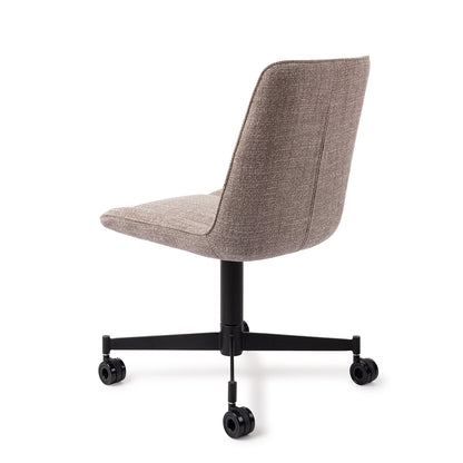 Umedo Dining Chair Grainy Greige Caster Black