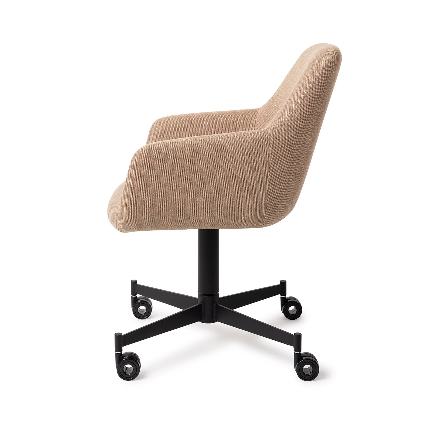 Hiroo Dining Chair Whisper Wheat Caster Black