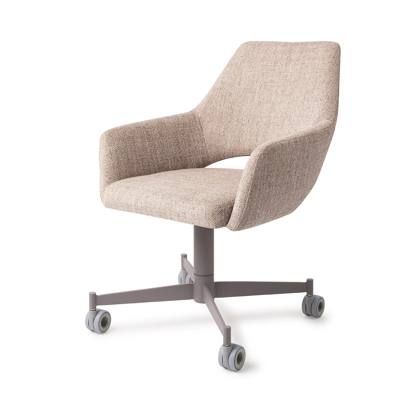 Yanai Dining Chair Biscuit Beach Caster Grey