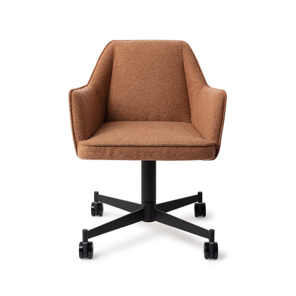 Tome Dining Chair Cinnamon Bun Caster Black