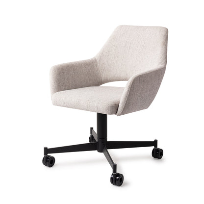 Yanai Dining Chair Pigeon Caster Black