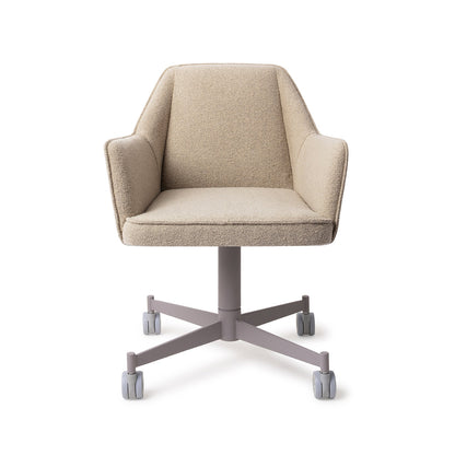 Tome Dining Chair Great Greige Caster Grey