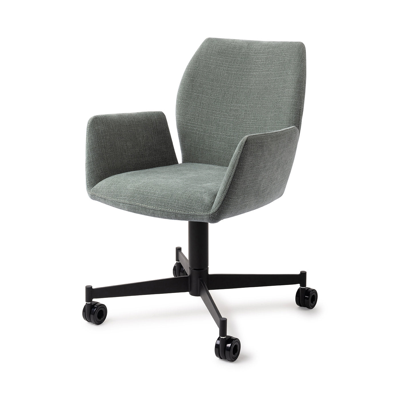 Misaki Dining Chair Breezy Blue Caster Black