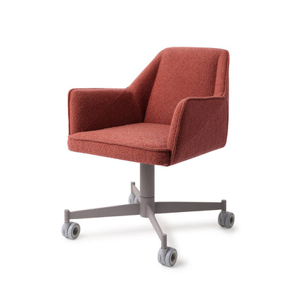 Tome Dining Chair Shabby Saffron Caster Grey