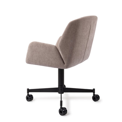 Myoko Dining Chair Greystones Caster Black