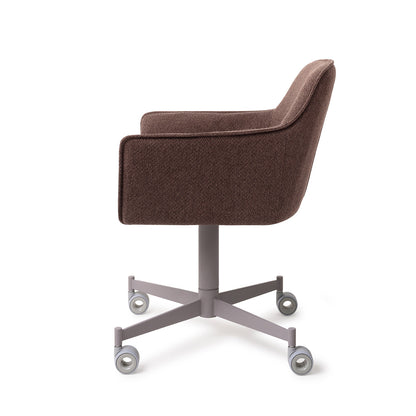 Hofu Dining Chair Potters Clay Caster Grey