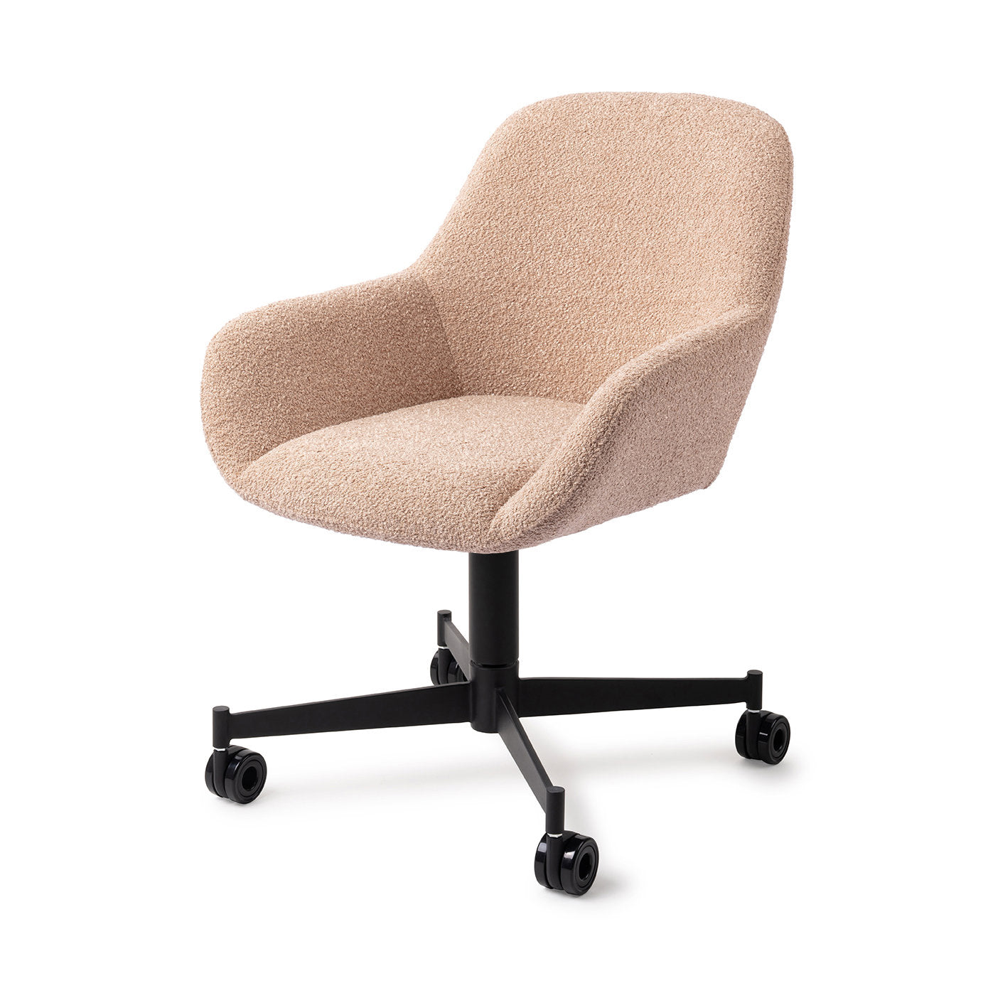 Kushi Dining Chair Flax Relax Caster Black