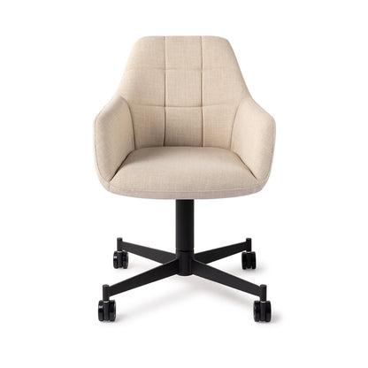 Noto Dining Chair Overnight Oats Caster Black