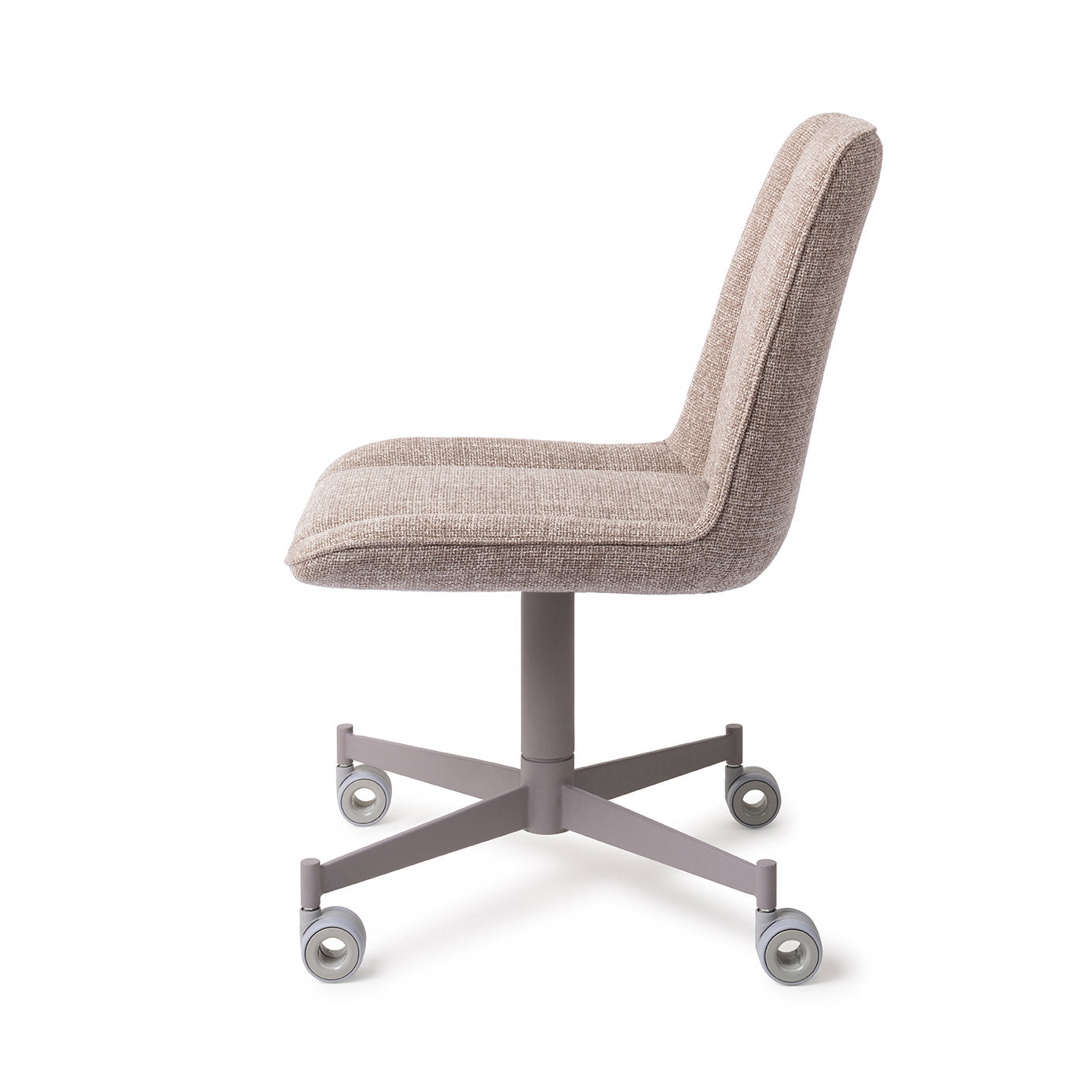 Umedo Dining Chair Grainy Greige Caster Grey
