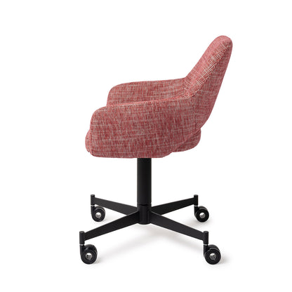 Yanai Dining Chair Berry Bars Caster Black