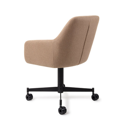 Hiroo Dining Chair Whisper Wheat Caster Black