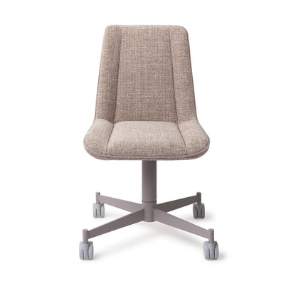 Umedo Dining Chair Grainy Greige Caster Grey