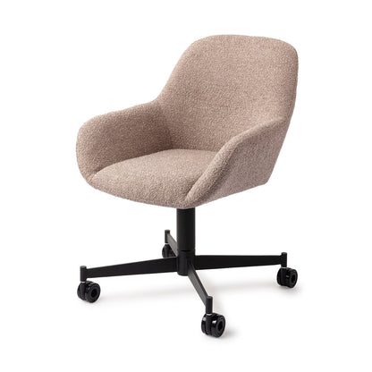 Kushi Dining Chair Stone Haze Caster Black