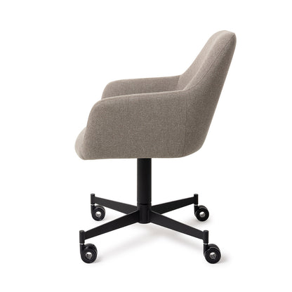 Hiroo Dining Chair Foggy Fusion Caster Black