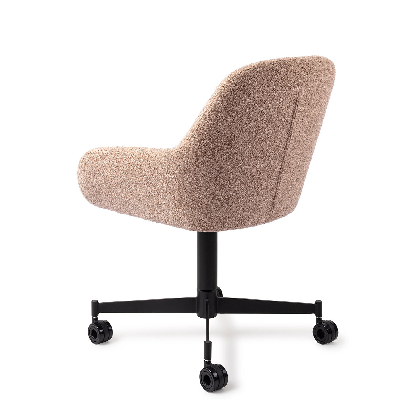 Kushi Dining Chair Flax Relax Caster Black