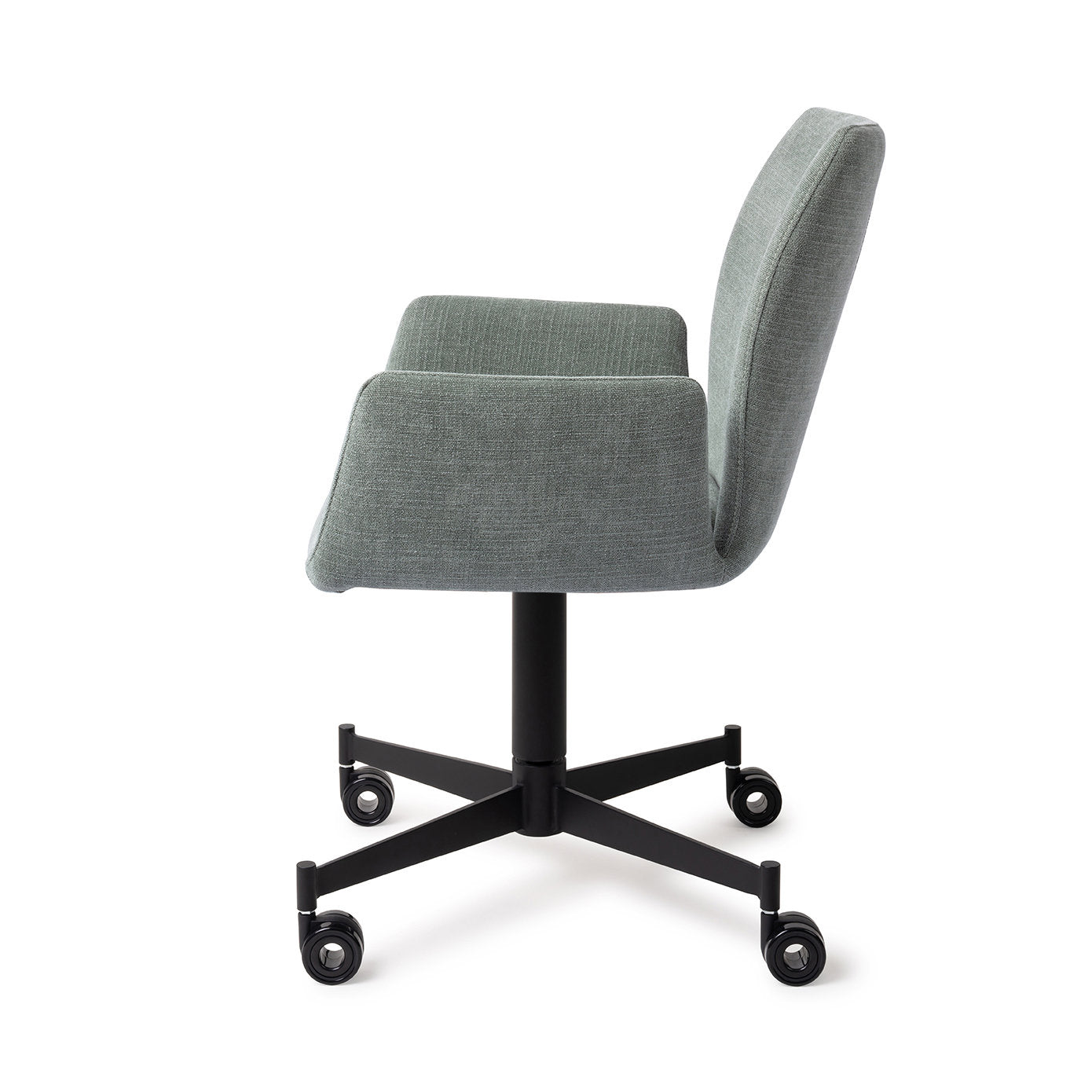 Misaki Dining Chair Breezy Blue Caster Black