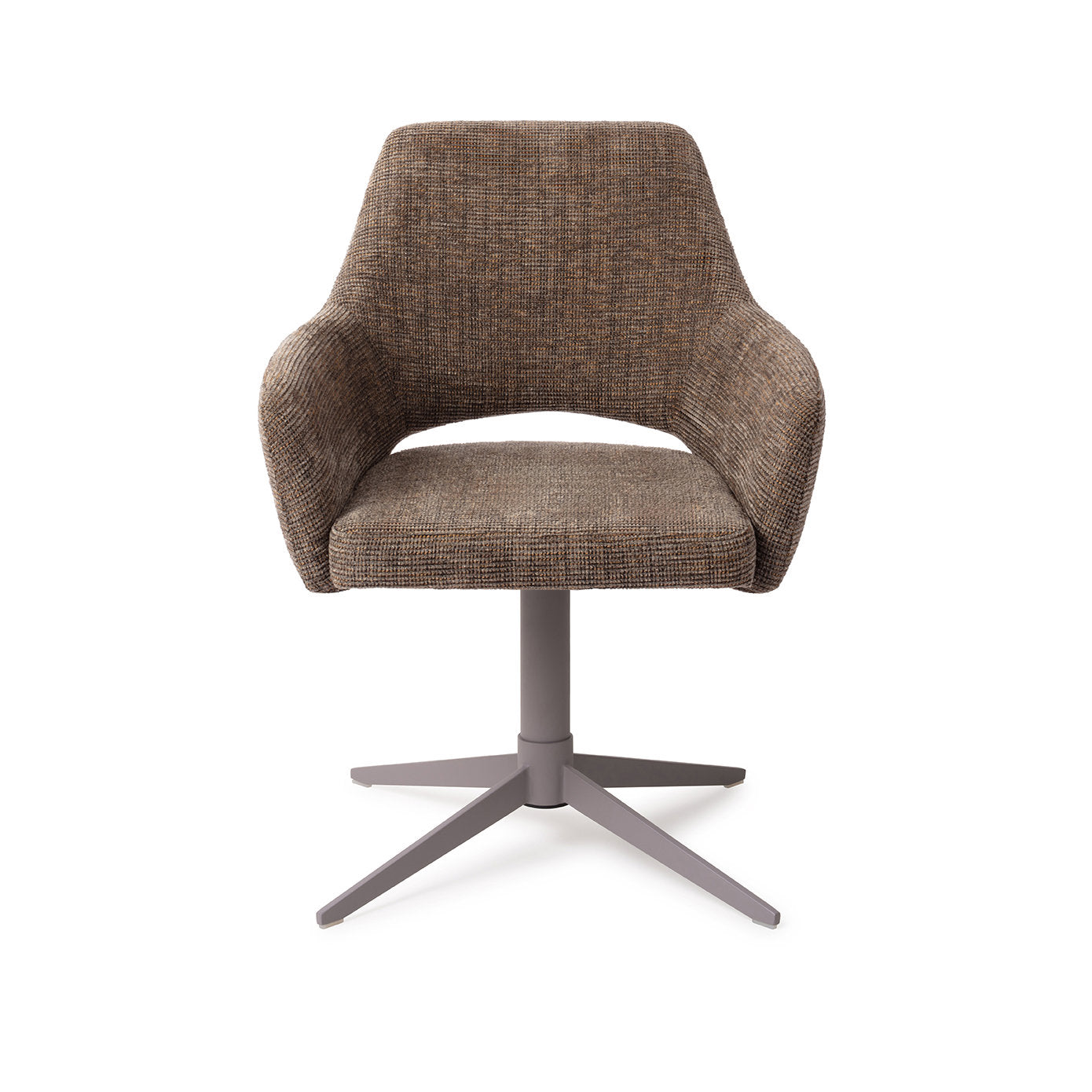 Yanai Dining Chair Checked Chestnut Quad Grey