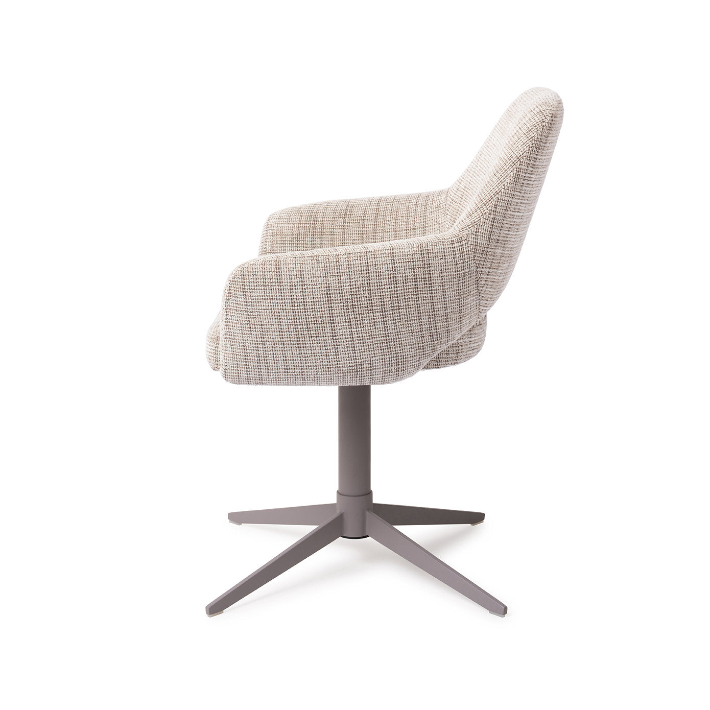 Yanai Dining Chair Caramel Grid Quad Grey