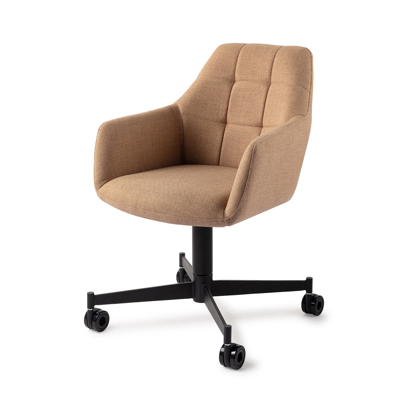 Noto Dining Chair Toasted Toffee Caster Black