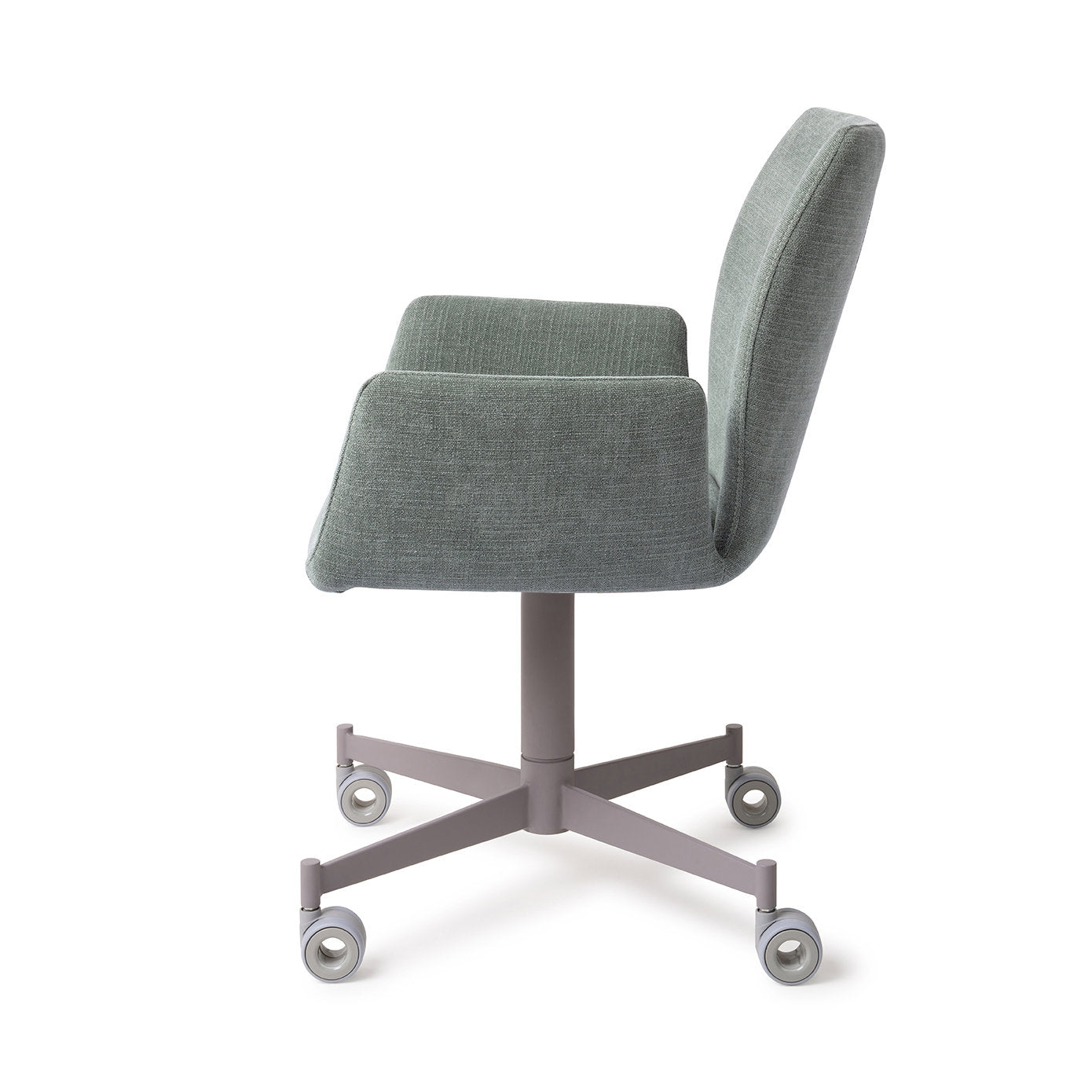 Misaki Dining Chair Breezy Blue Caster Grey