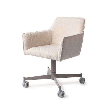 Hofu Dining Chair Enoki Caster Grey