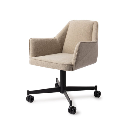 Tome Dining Chair Great Greige Caster Black