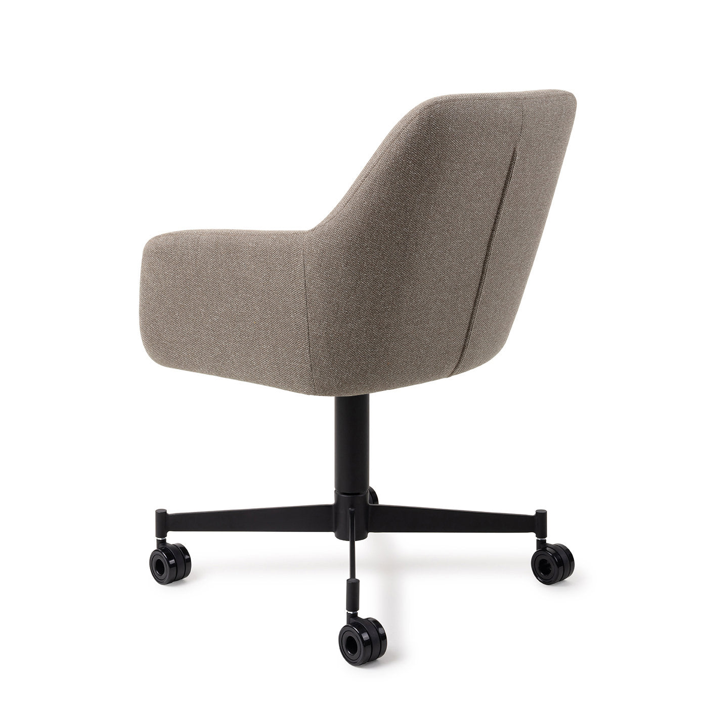 Hiroo Dining Chair Foggy Fusion Caster Black