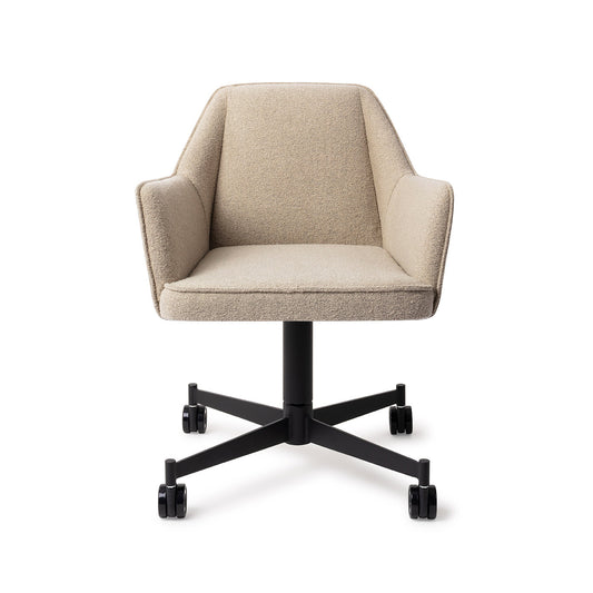 Tome Dining Chair Great Greige Caster Black