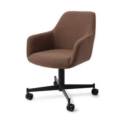 Hiroo Dining Chair Rustic Rye Caster Black