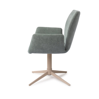 Misaki Dining Chair Breezy Blue Quad Beige