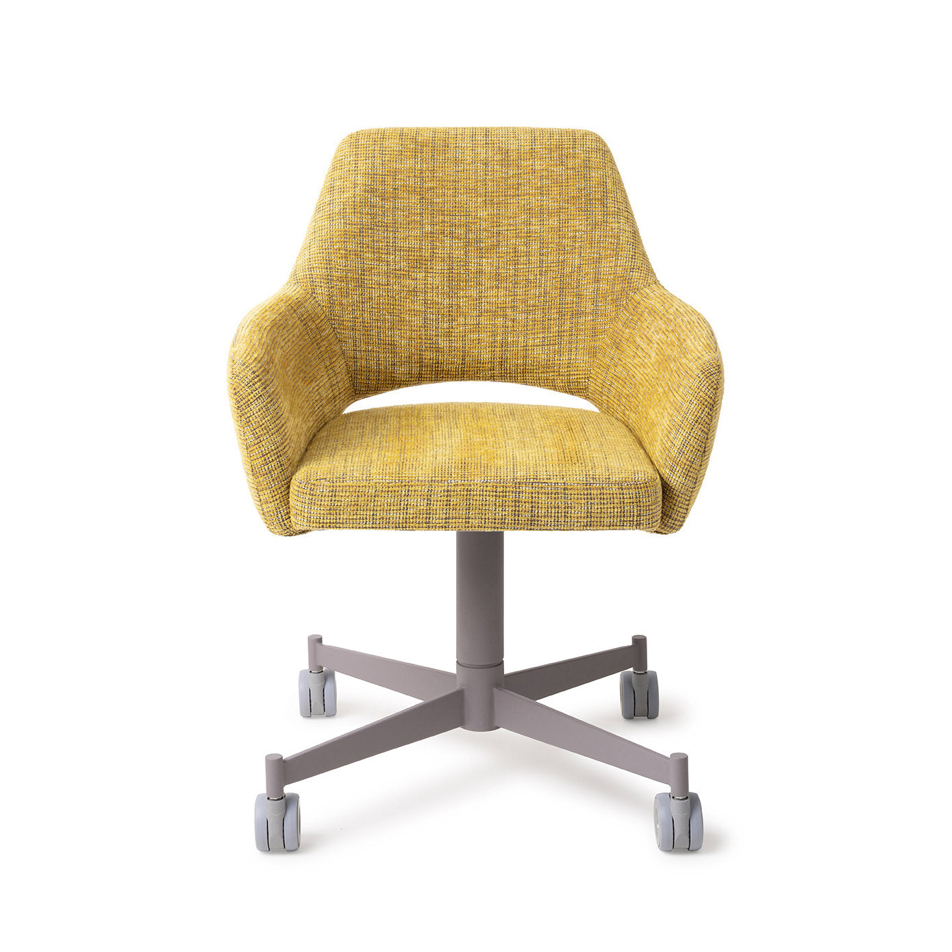 Yanai Dining Chair Lemon Lines Caster Grey