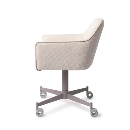 Hofu Dining Chair Enoki Caster Grey