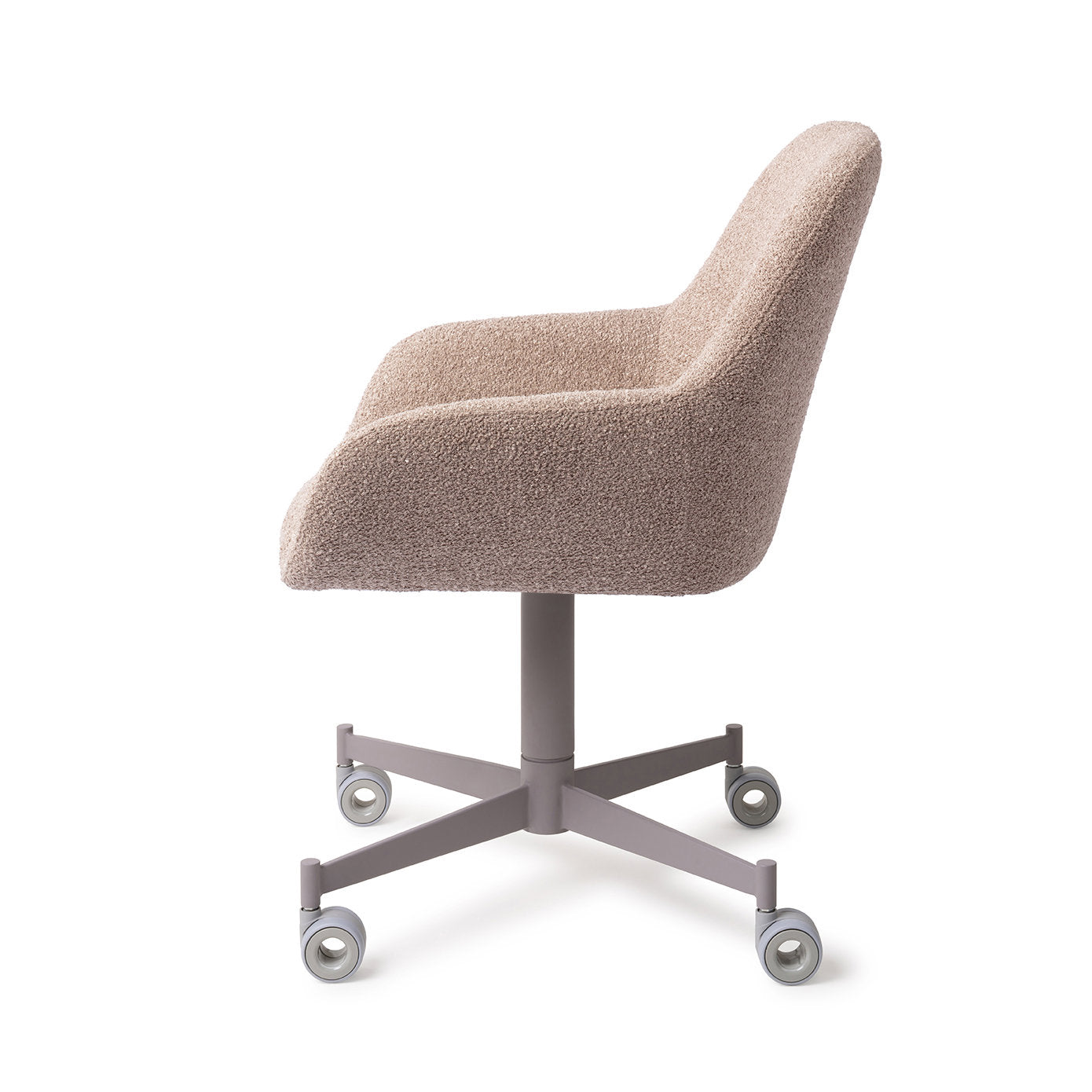 Kushi Dining Chair Stone Haze Caster Grey