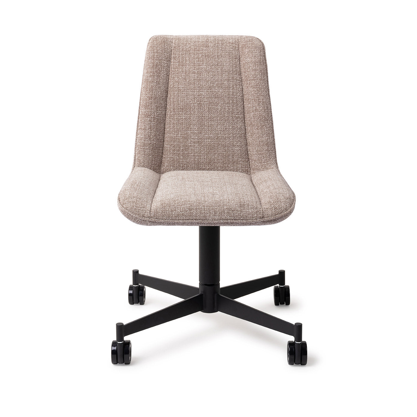 Umedo Dining Chair Grainy Greige Caster Black